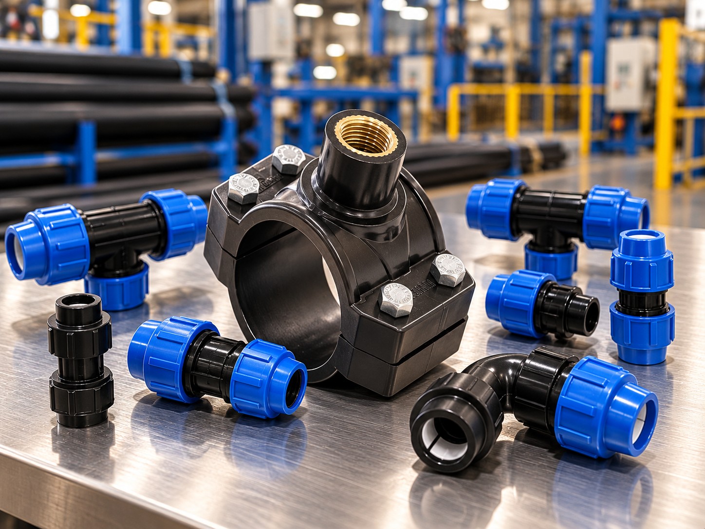 PP Compression Fittings supplied by Cemec Far East