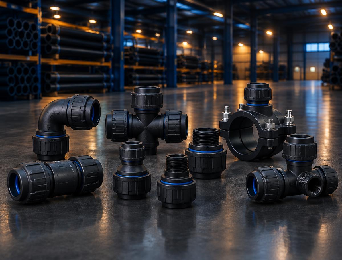 PP Compression Fittings available from Cemec Far East in Abu Dhabi, UAE